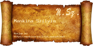 Menkina Szilvia névjegykártya